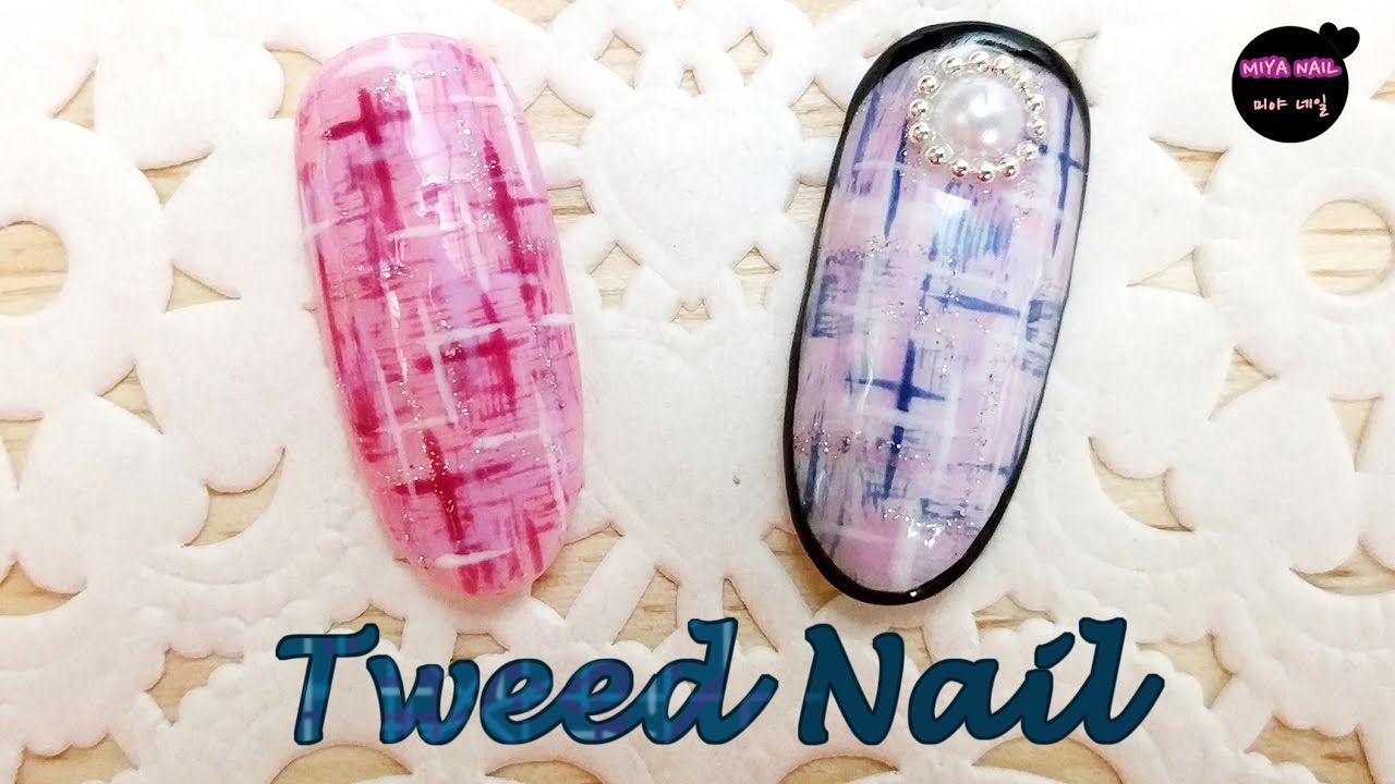Tweed nail art tutorial (How to draw tweed)