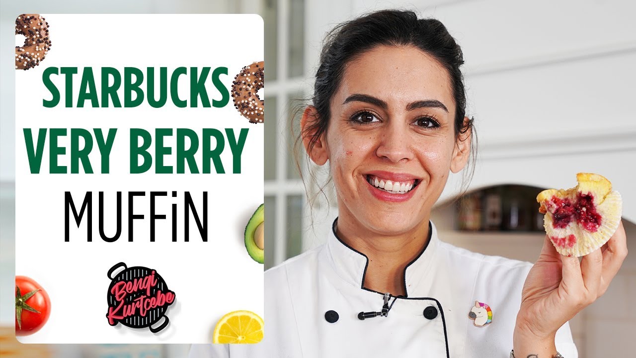 Starbucks Very Berry Muffin Tarifi | Orman Meyveli Akışkan Kek🥧