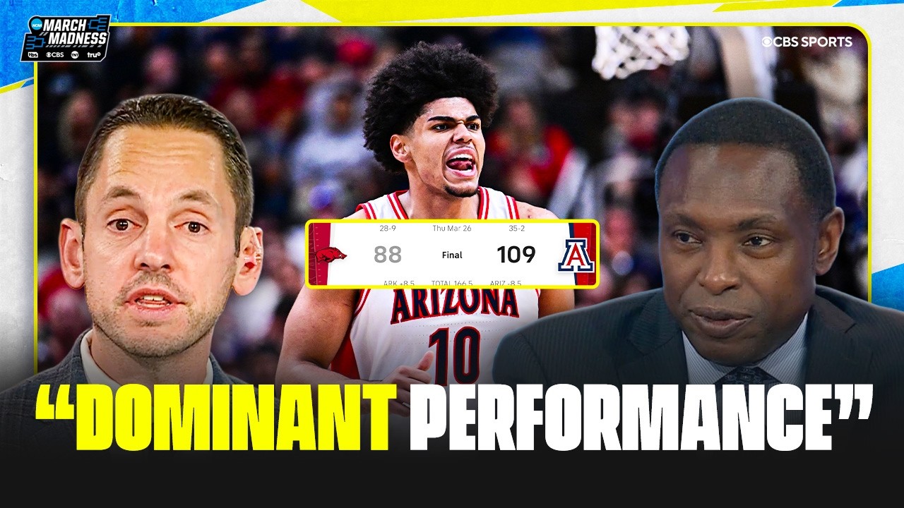 Arizona dominates Arkansas, advances to play Purdue in Elite Eight | 2026 March Madness