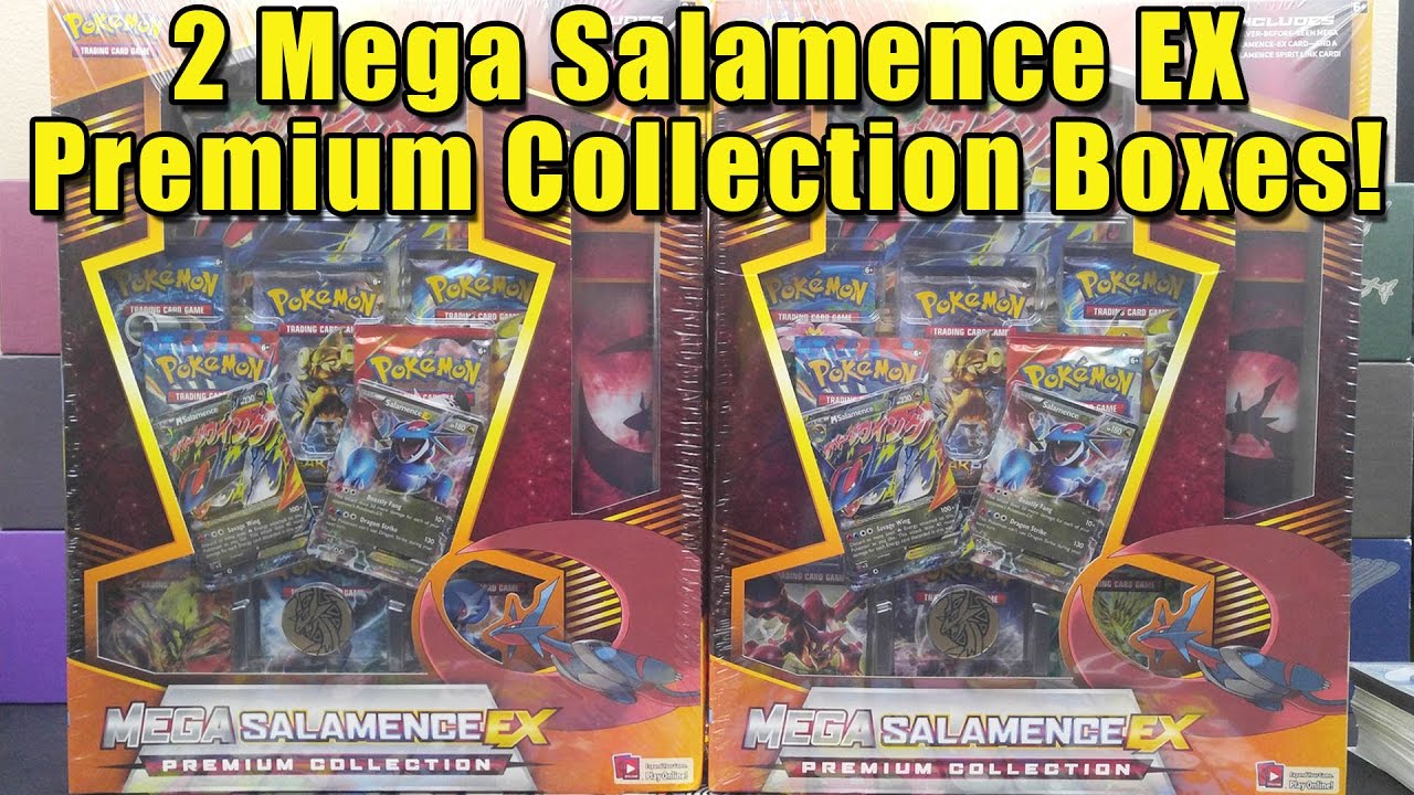 Opening 2 Pokemon TCG Mega Salamence EX Premium Collection Boxes! 16 Packs of Pokemon Cards