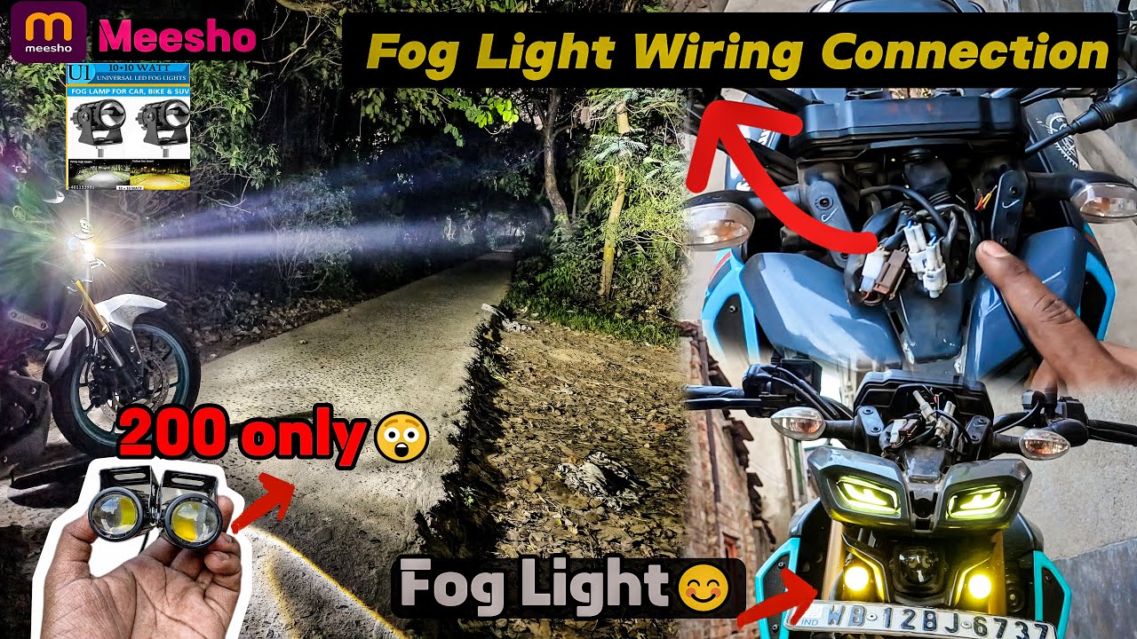 🔥Mini Driving Fog Light Install In Yamaha Mt-15 | Full Wiring & Installation |@dreamdays2115