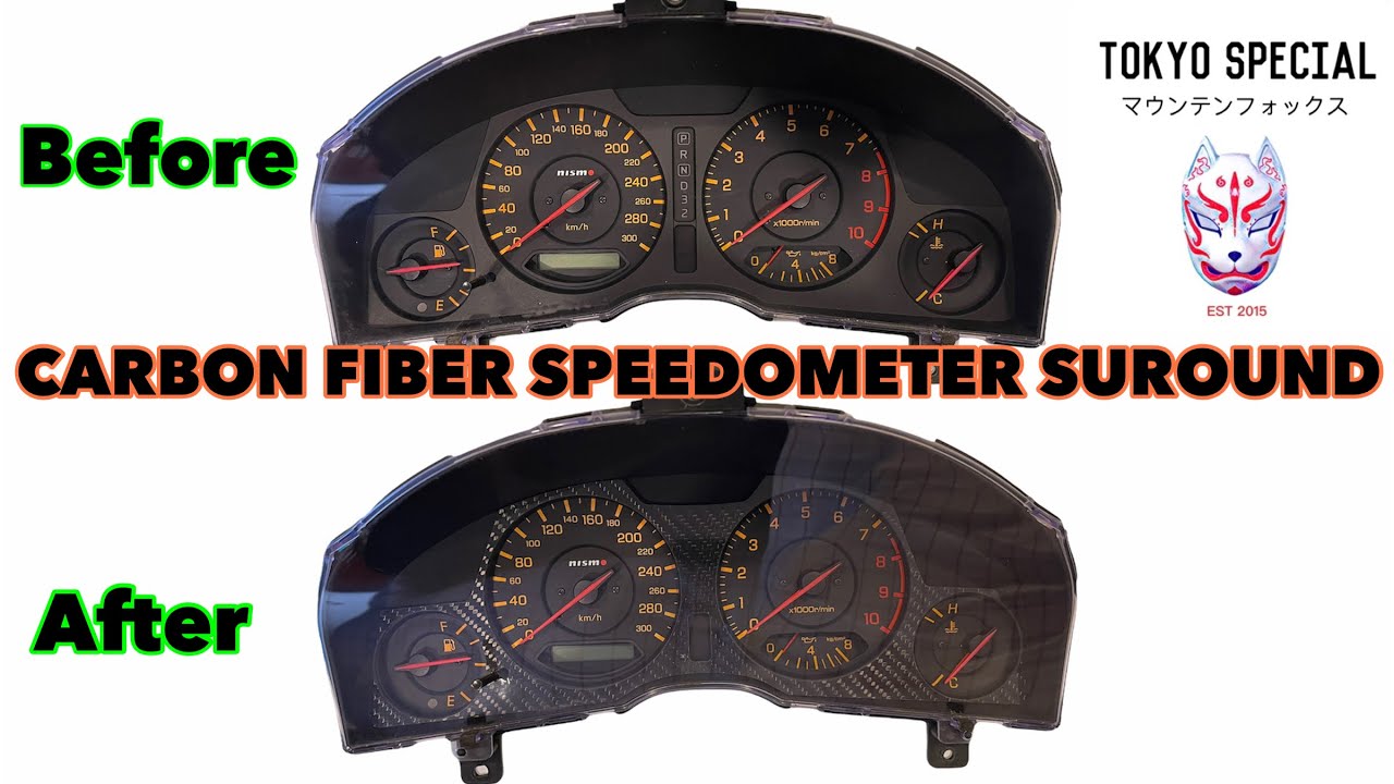 R34 Carbon Fiber Speedometer