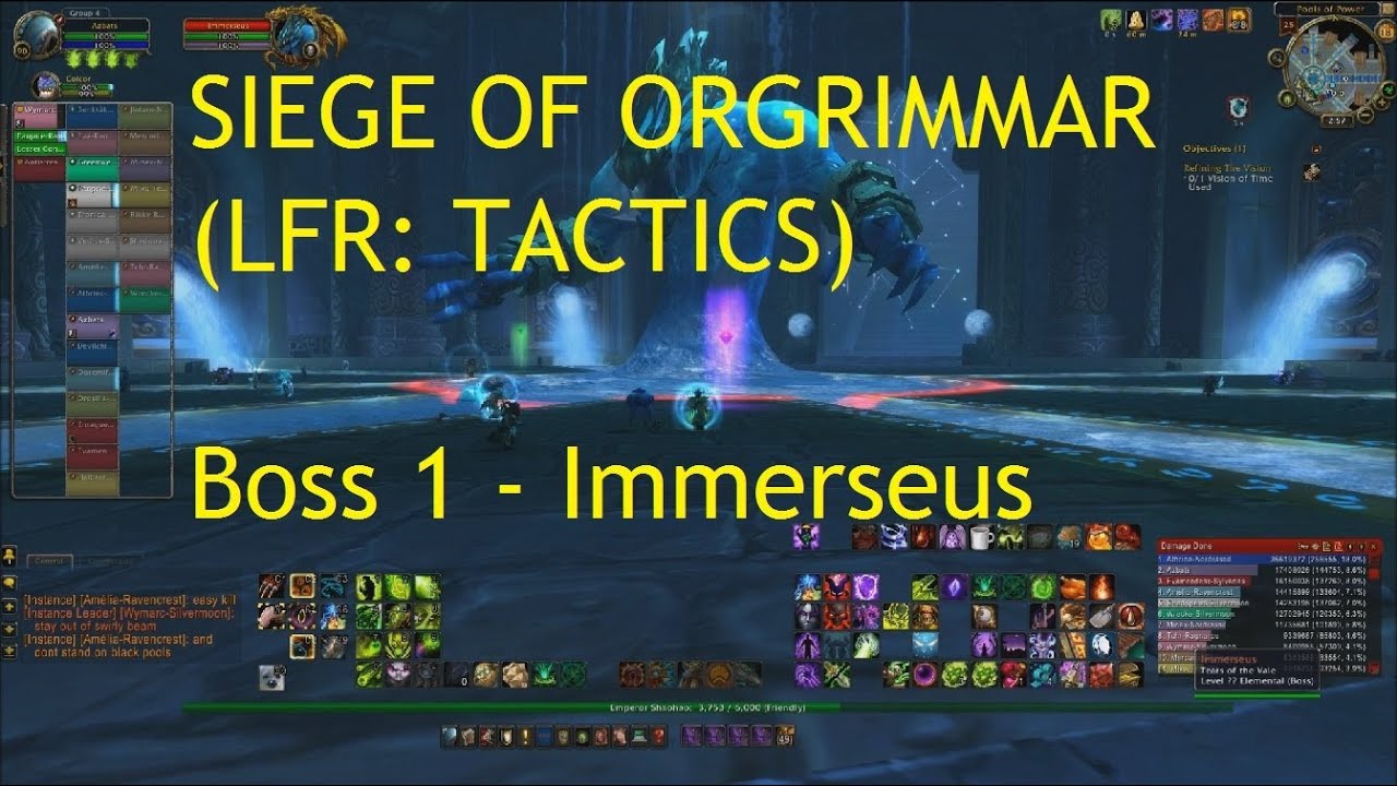 Siege of Orgrimmar LFR: Boss 1 Immerseus (TACTICS) - WoW Patch 5.4 LIVE !!