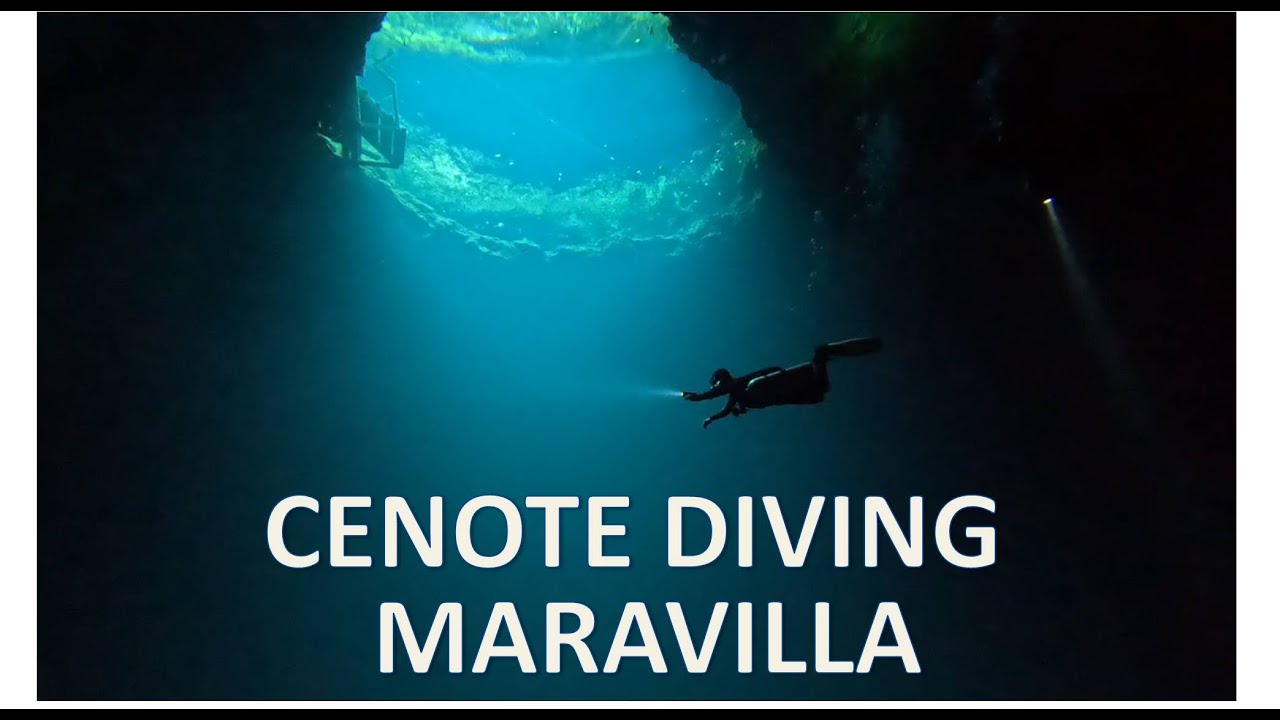 CENOTE MARAVILLA scuba Diving diving through natural light and hidden underground beauty in Mexico