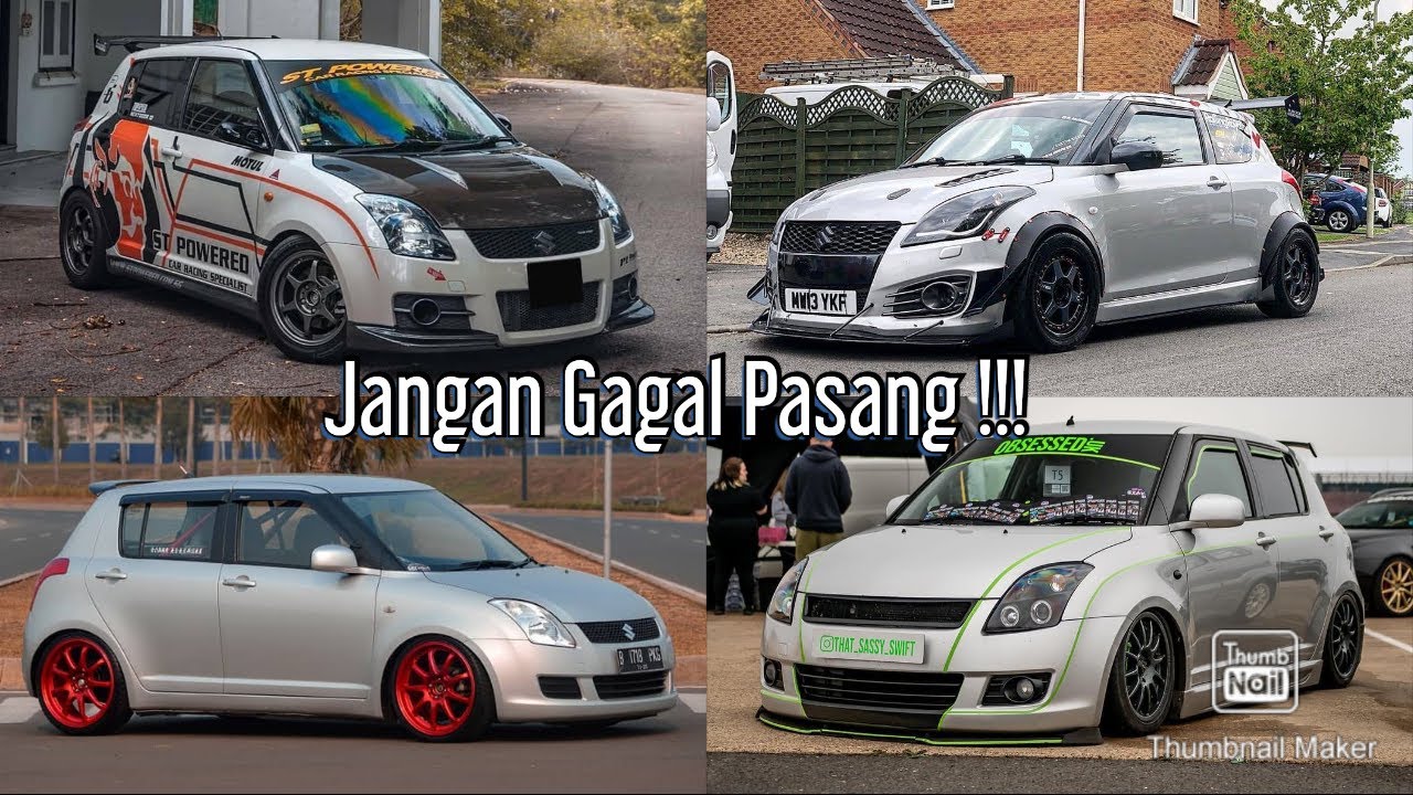 SUZUKI SWIFT MODIFIKASI | 20 Velg Terbaik | Warna Silver