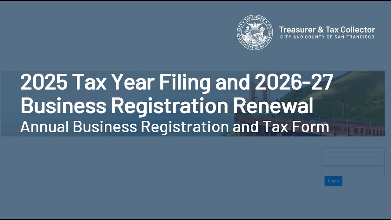 2025 Tax Year Filing & 2026-27 Business Registration Renewal