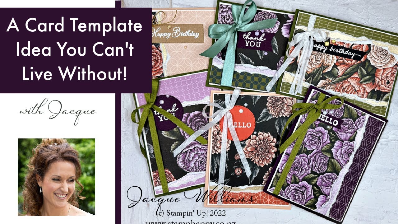 A Card Template Idea You Can't Live Without!  Make 72 Card Fronts with One Pack of Printed Paper!
