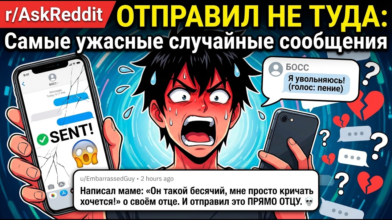 ОТПРАВИЛ НЕ ТУДА: Самые ужасные случайные сообщения | r/AskReddit