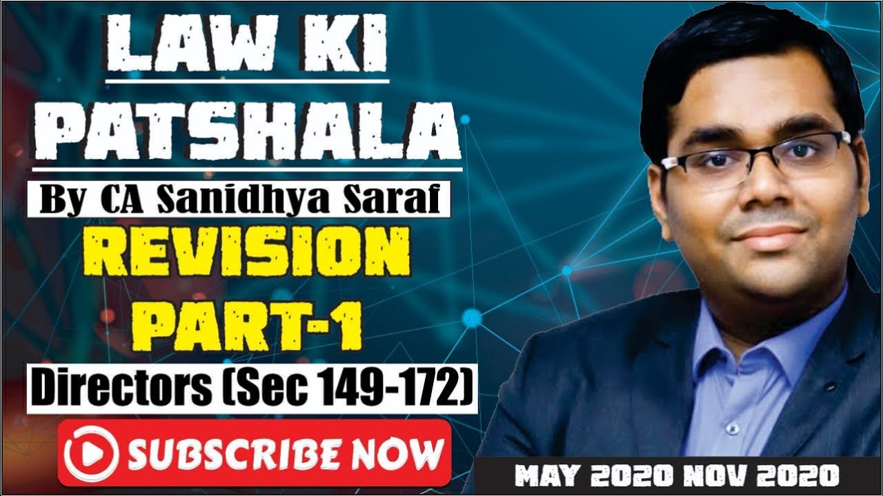 Revise Directors in 97 minutes | Section 149-172 | CA Final | CA Sanidhya Saraf