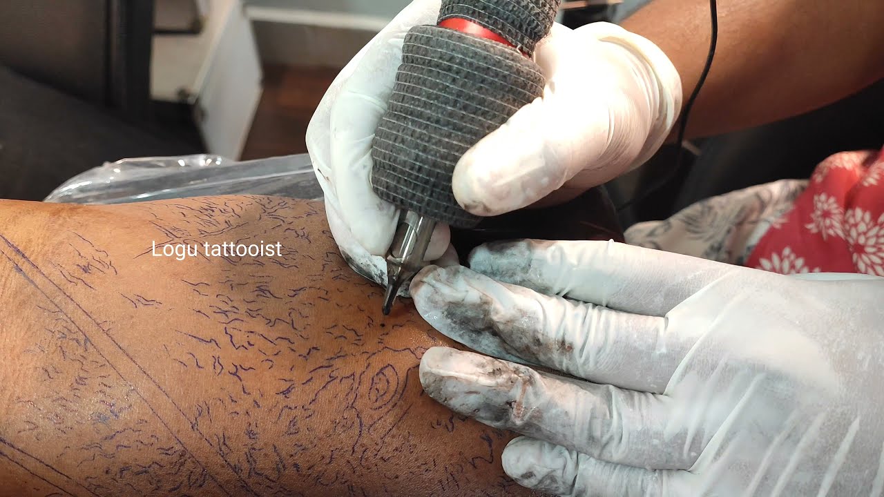 LION TATTOO TEXTURE & DETAILING tricks in tamil | tattoo classes in chennai