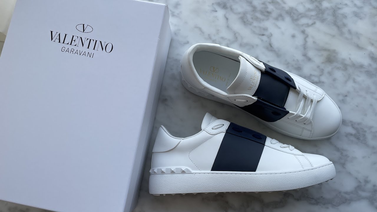 Review Valentino Garavani Open Leather Board Shoes #sneakers