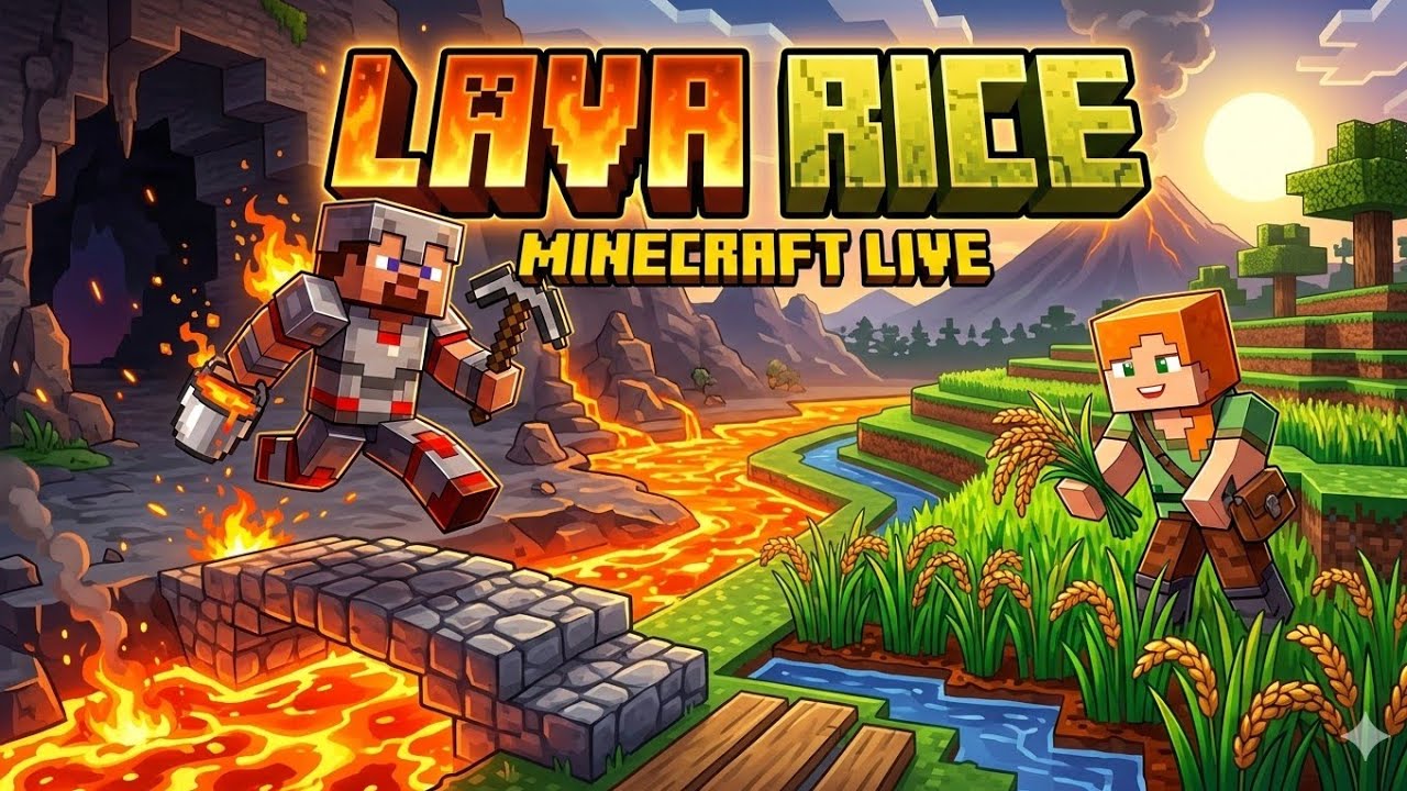 ANK Gamer is live in Minecraft Lava Rice