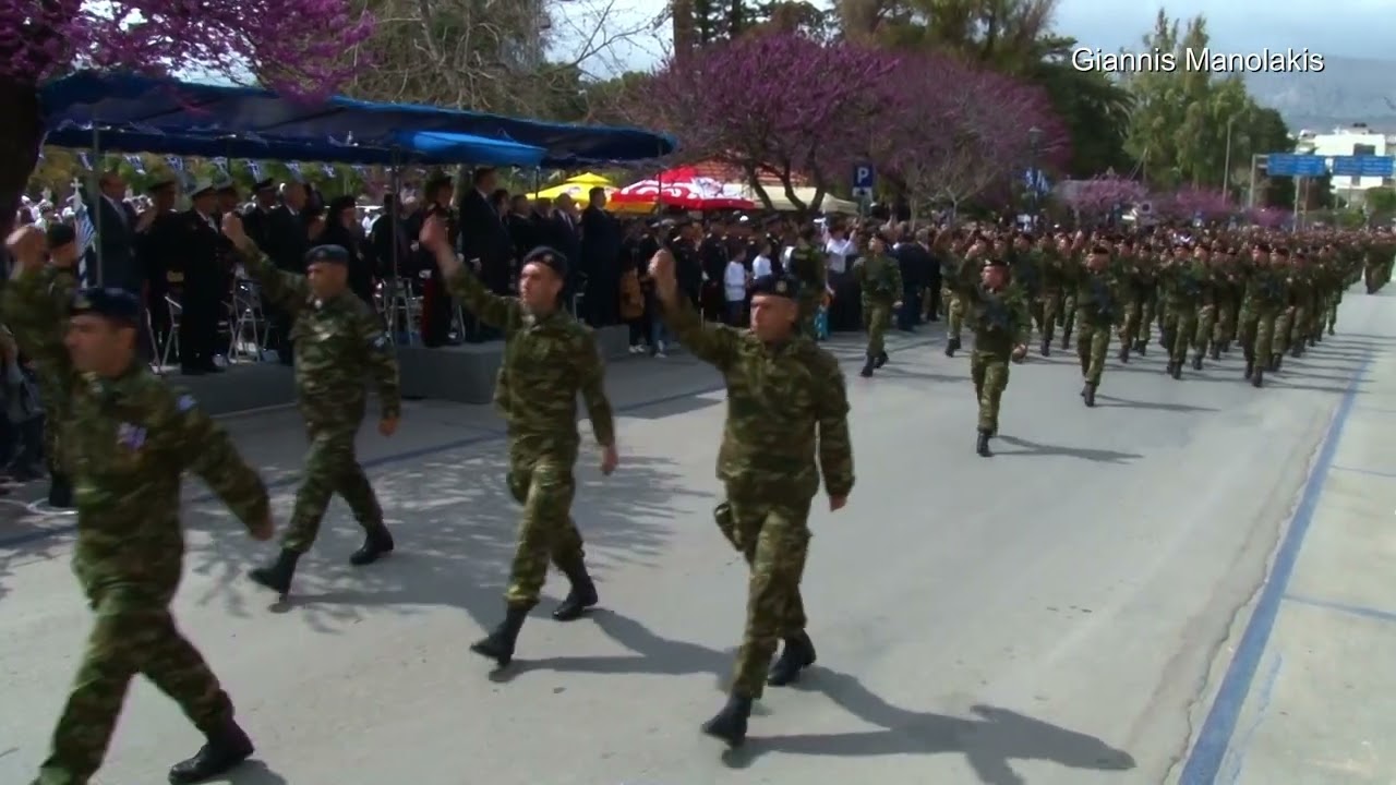 Η Στρατιωτική παρέλαση της Εθνοφυλακής και της 96 ΑΔΤΕ στην Χίο για την 25η Μαρτίου 2024