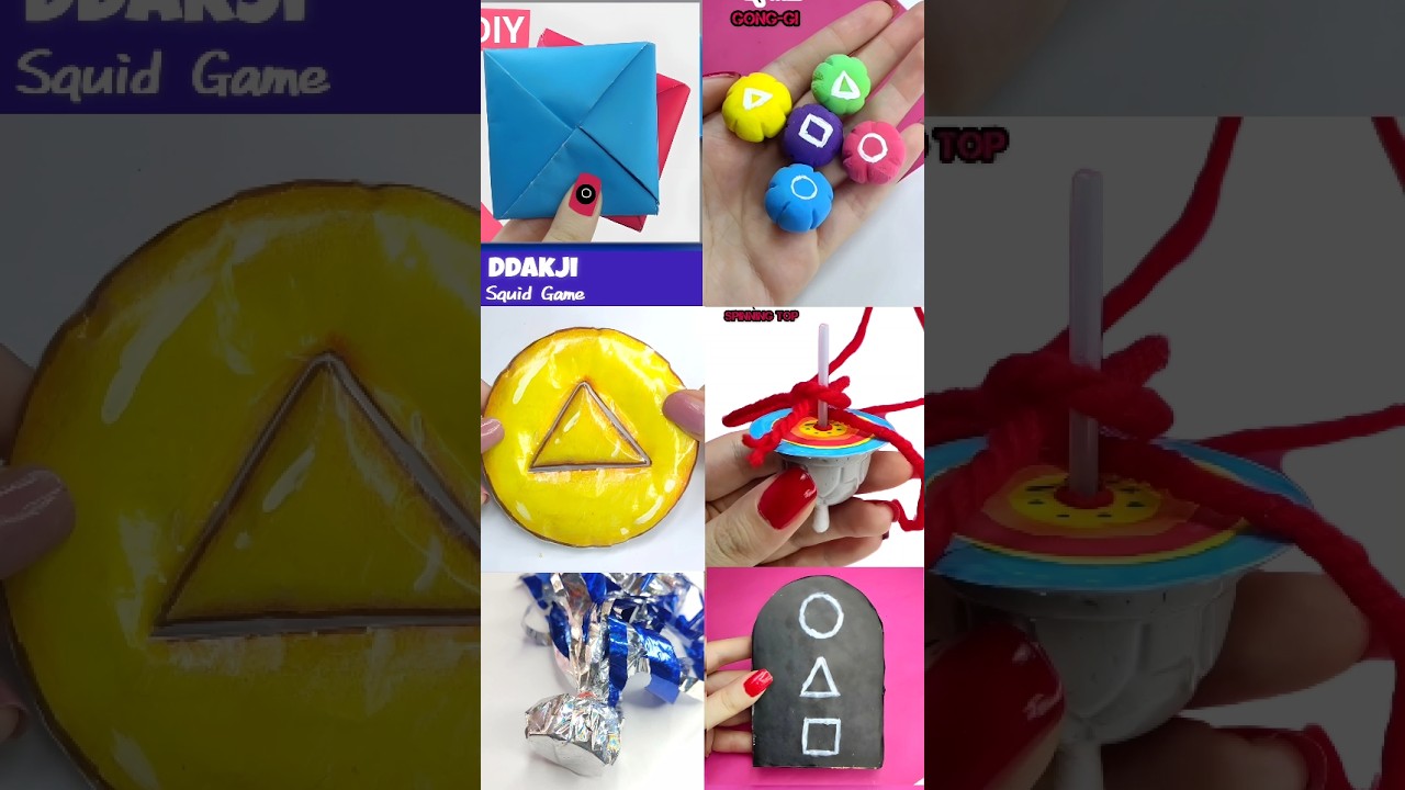 How to make All the DIY games from squid game #shorts #squidgame #diy #craft #challenge