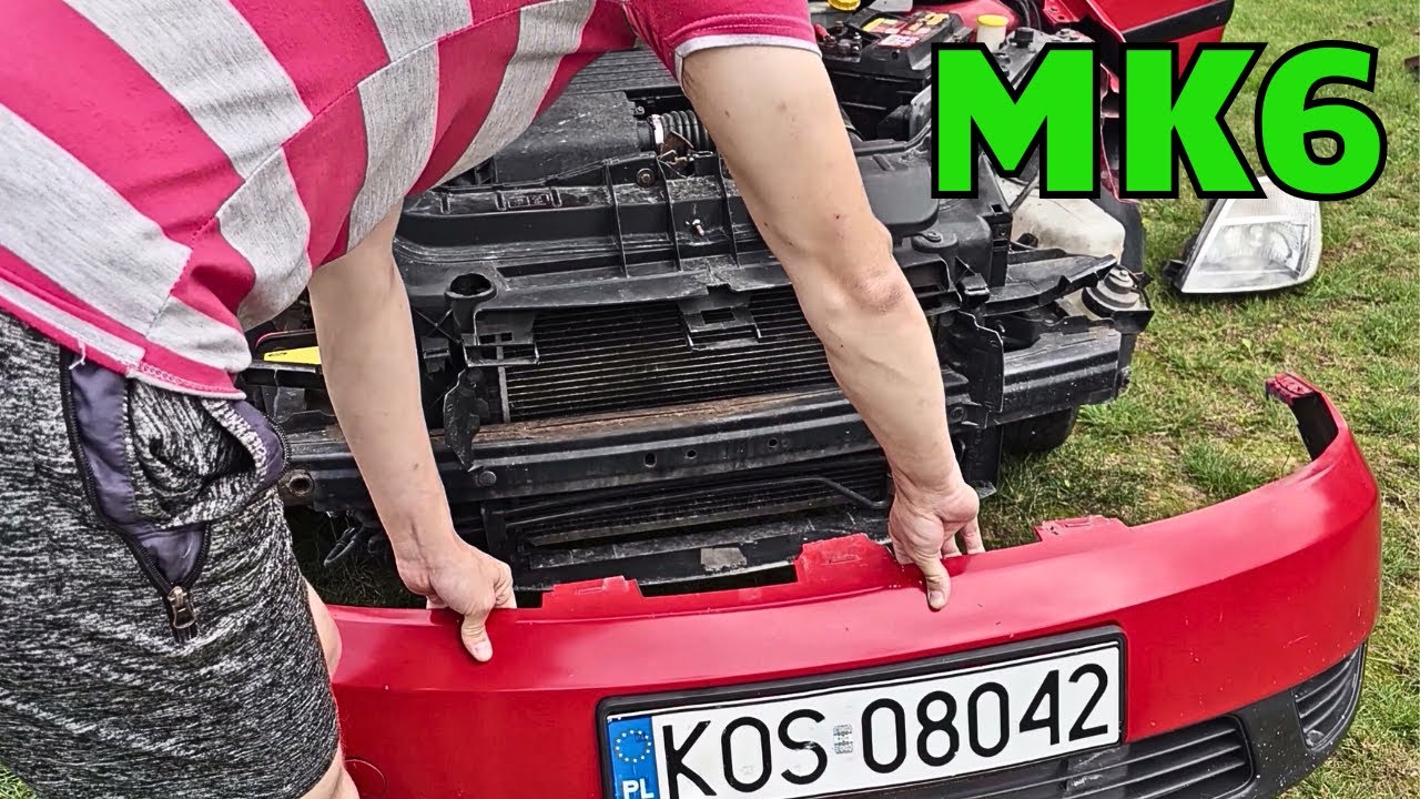Ford Fiesta MK6 — Снятие переднего бампера