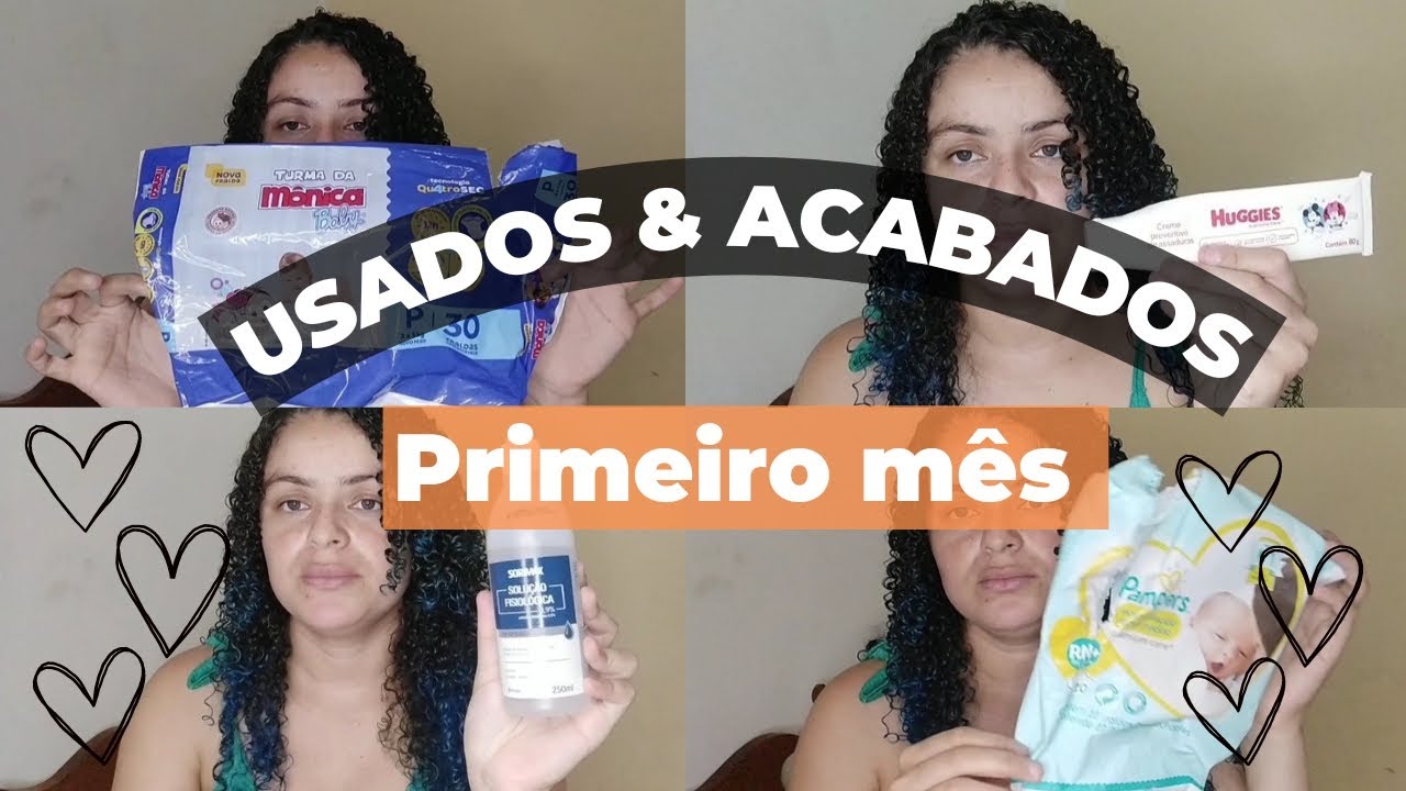 Usados e acabados do primeiro mês • Quanto gasta um recém nascido?! | Baby Luan 💙 | Fabiana Santos