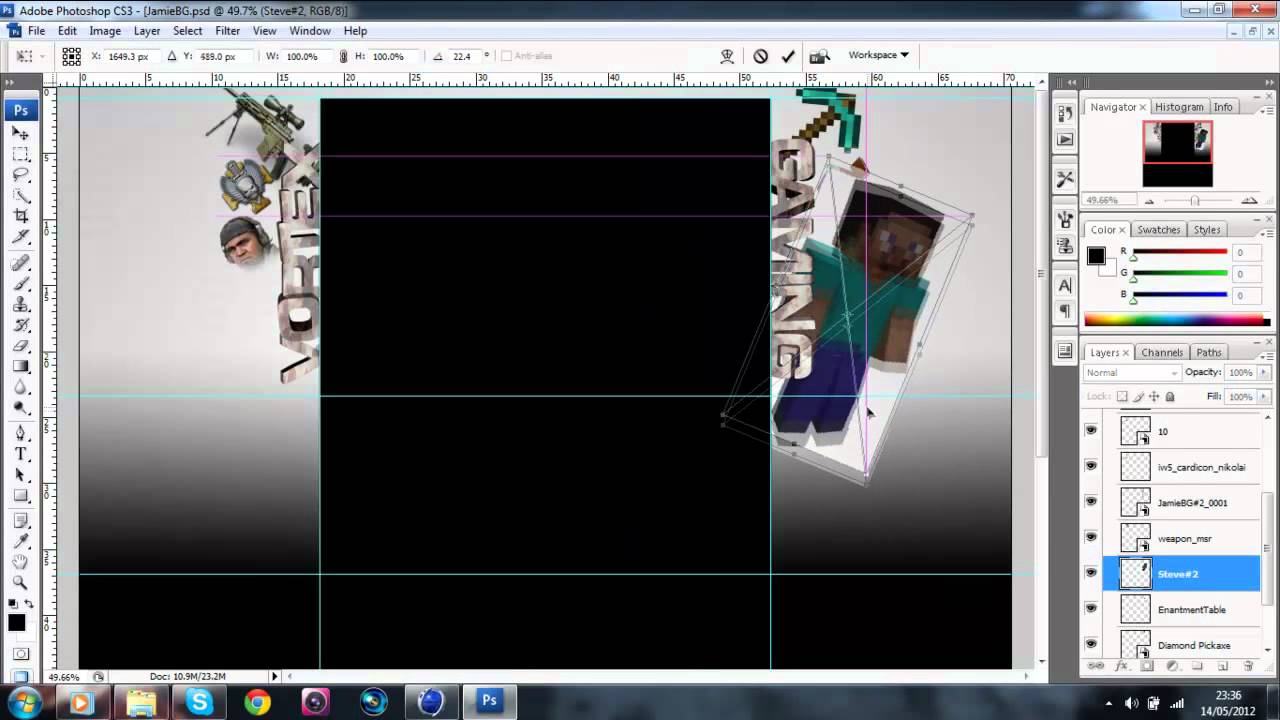 The making of my channel BG by DarkestGinge