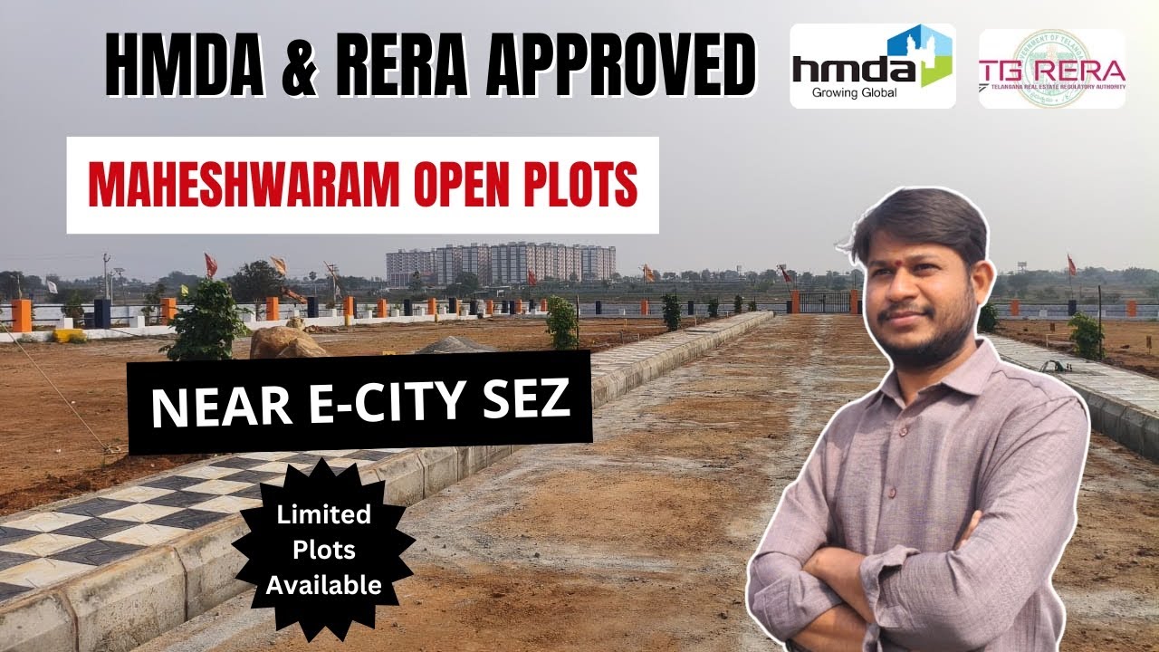 HMDA & RERA Approved Open Plots in Maheshwaram | 100 Ft Road Facing | Near E-City SEZ