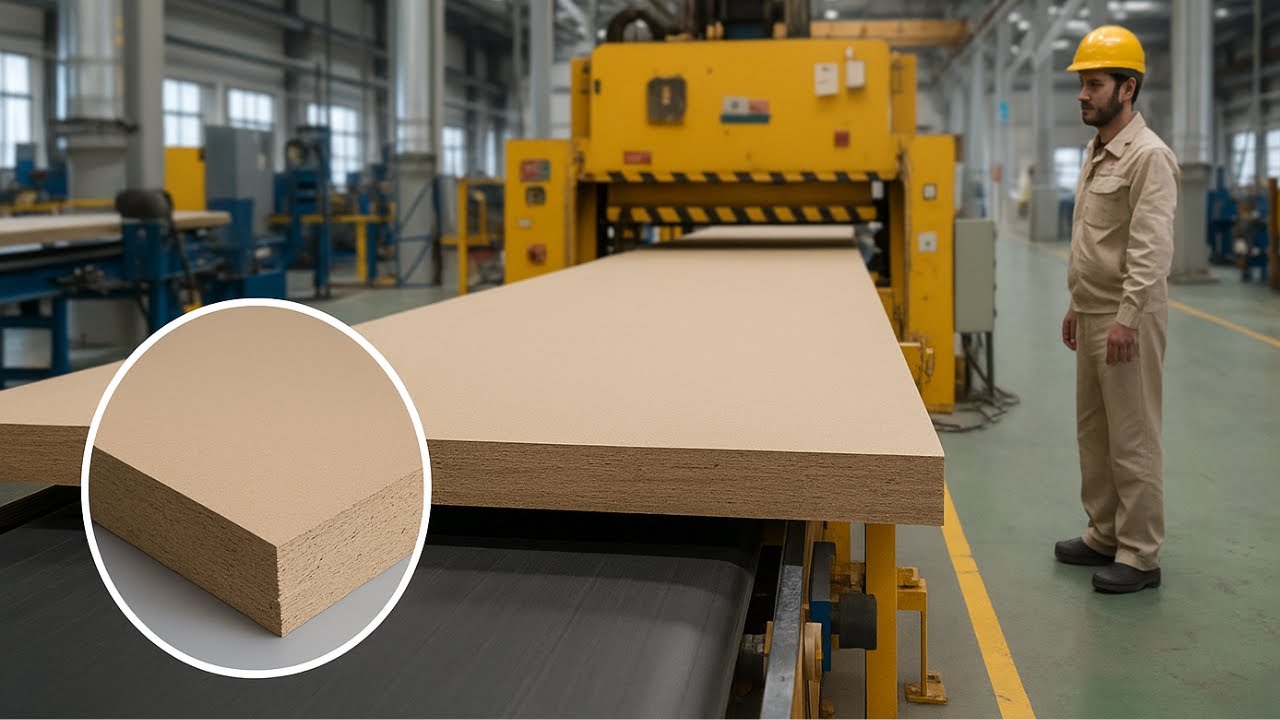 Como se FABRICA la MADERA CONTRACHAPADA🪵| PROCESO INDUSTRIAL de los Tableros MDF