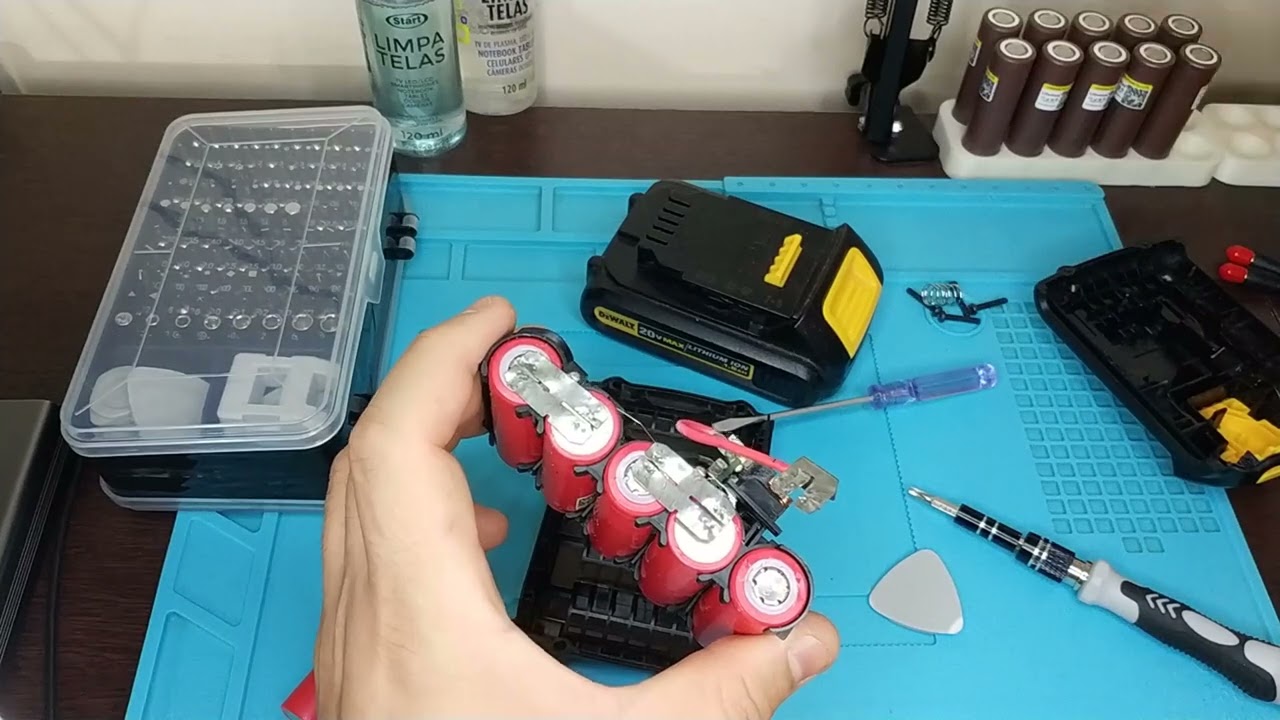 Soldagem de baterias 18650  (substituição 20v dewalt, makita, black & decker, einhell)