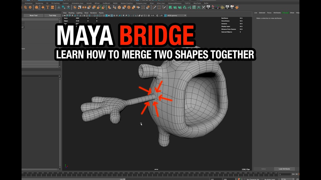 Maya Tutorial: Learn How to Bridge (Connect) Two Shapes Together