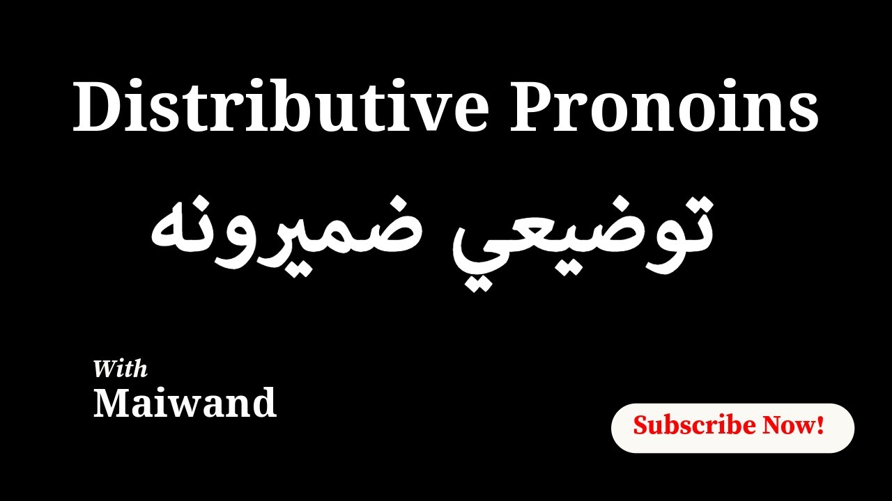 Distributive pronouns || English to pashto ||English in pashto||English to pashto learning