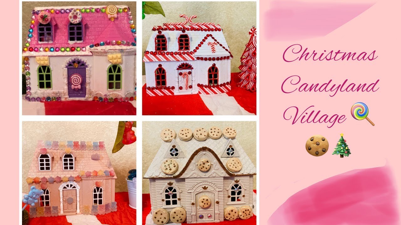 Christmas Candyland Village l Dollhouse Transformation l DollarTree Diy l Crafts