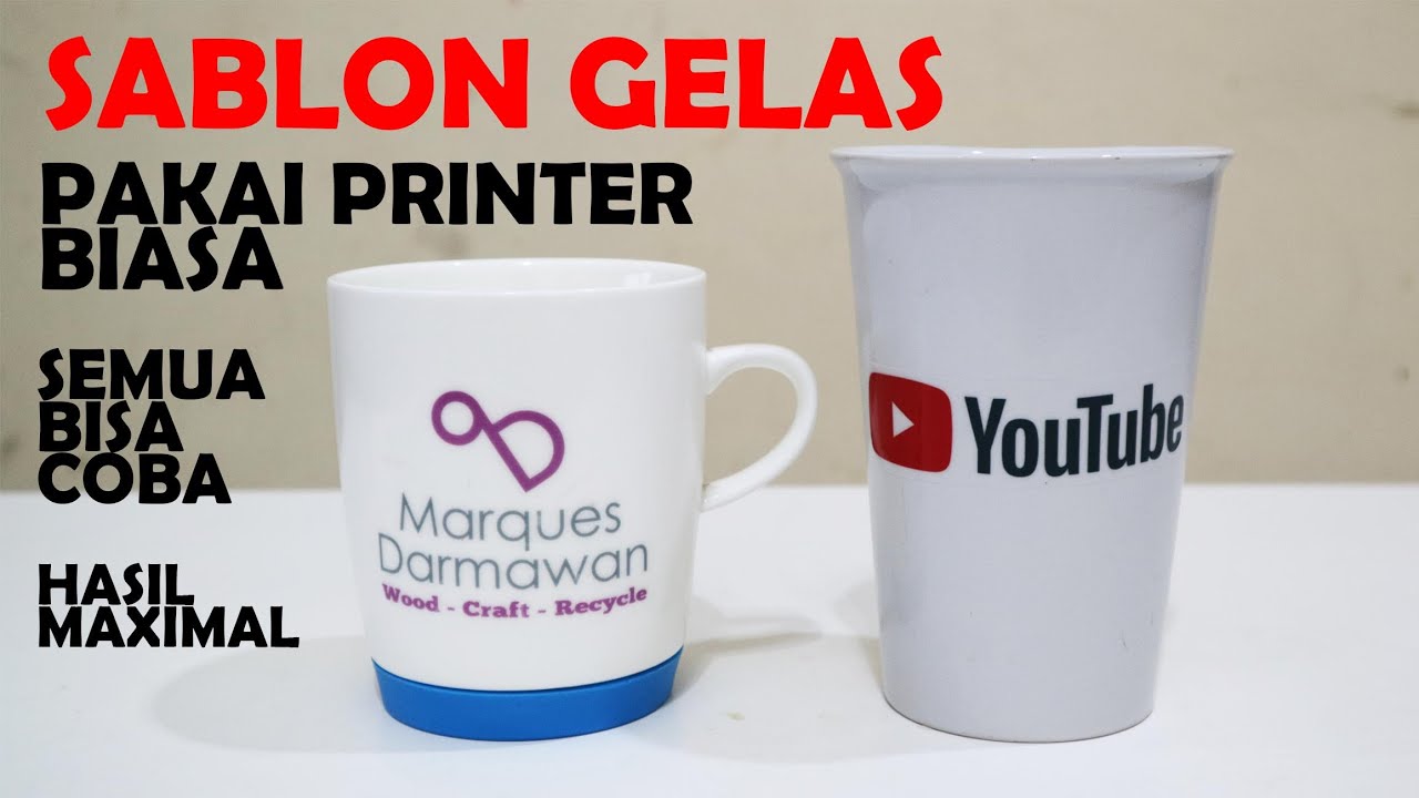 SABLON GELAS MENGGUNAKAN PRINTER BIASA
