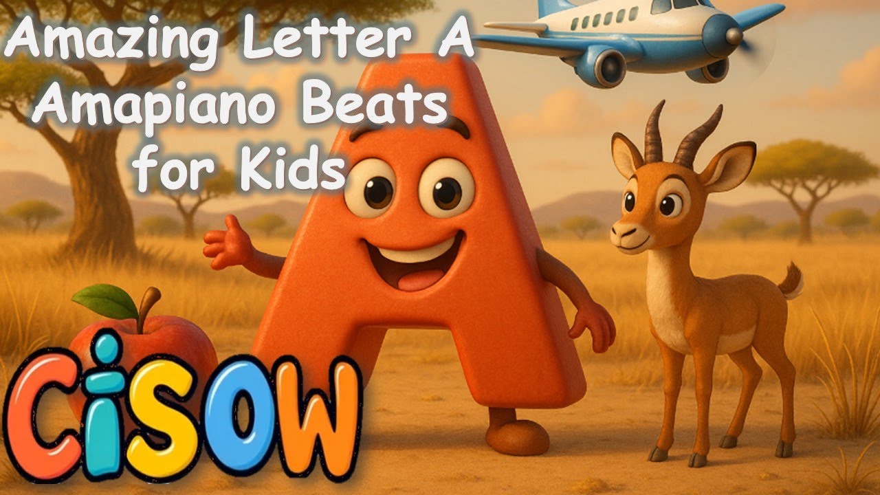 Amazing Letter A Dance - Amapiano Beats | African ABC Songs for Kids | CISOW Cartoon Fun