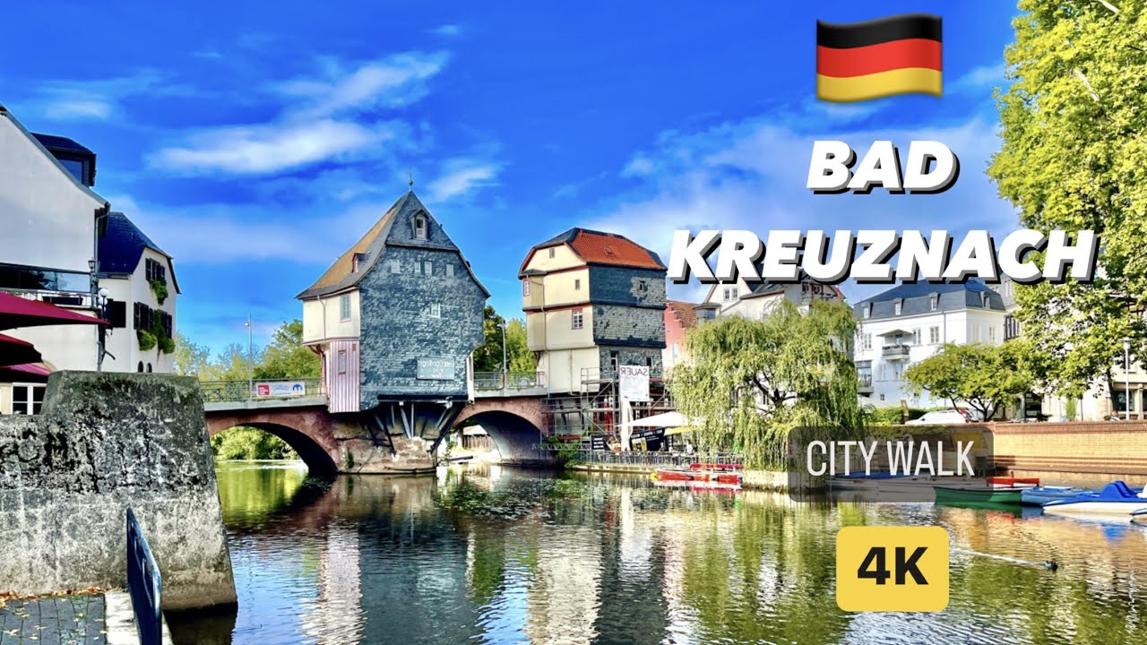 BAD KREUZNACH KURORT WALK, DEUTSCHLAND, GERMANY, 4K, 60 FPS, 4K