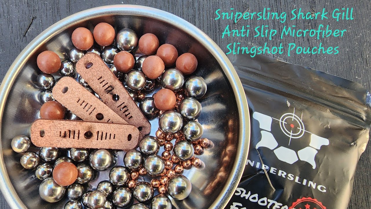 Snipersling Shark Gill Anti-Slip Microfiber Pouch Review #slingshots #slingshotshooting #outdoors