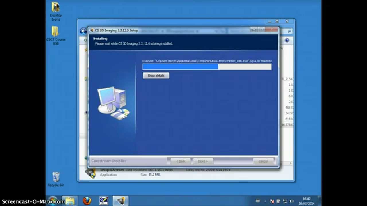 Carestream CBCT - Installing shared 3d Viewing Software from Removable Media