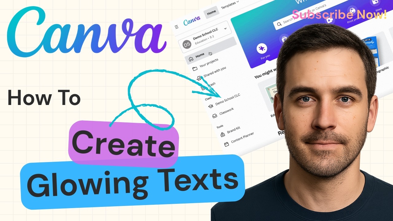 How to Create Glowing Letters in Canva | Glow Text Effect Tutorial 2026
