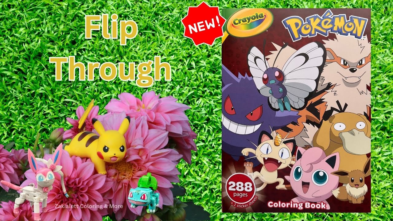 New! Crayola - Pokemon Coloring Book - 288 Pages #crayola #pokemon #coloringbookflipthrough