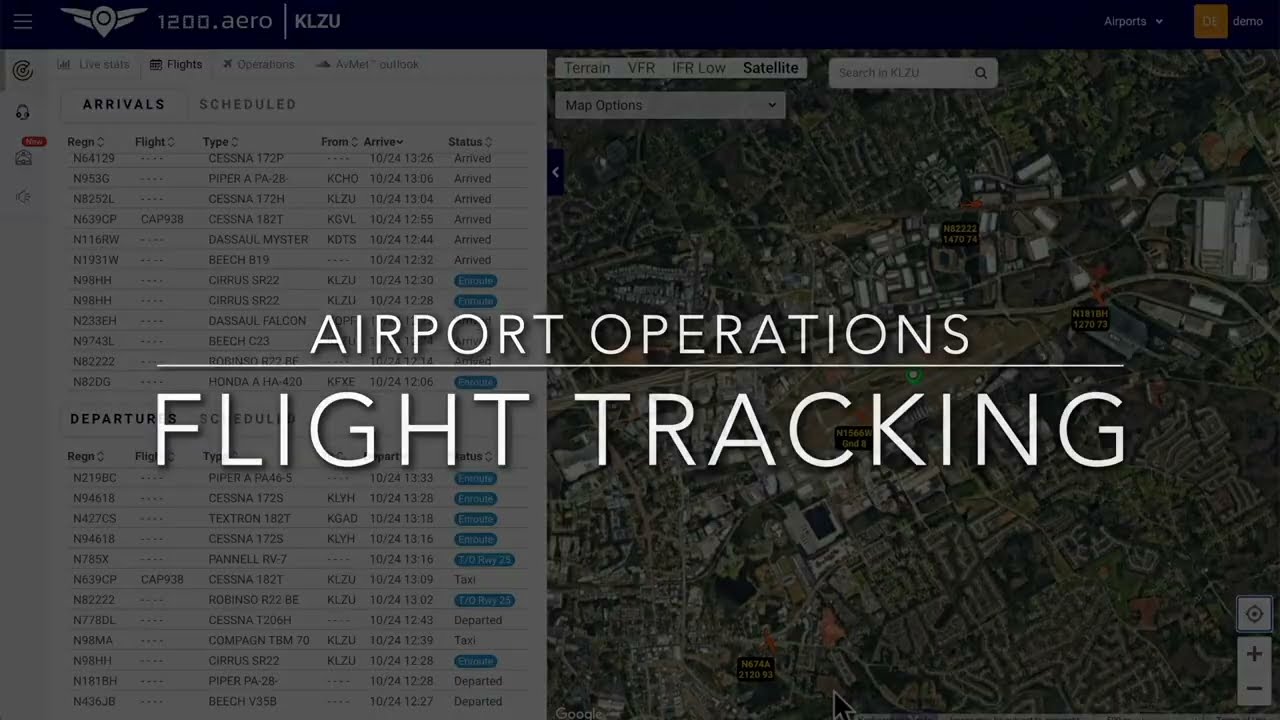 1200.aero Instructional Video Series: Live Map and Flight Tracking