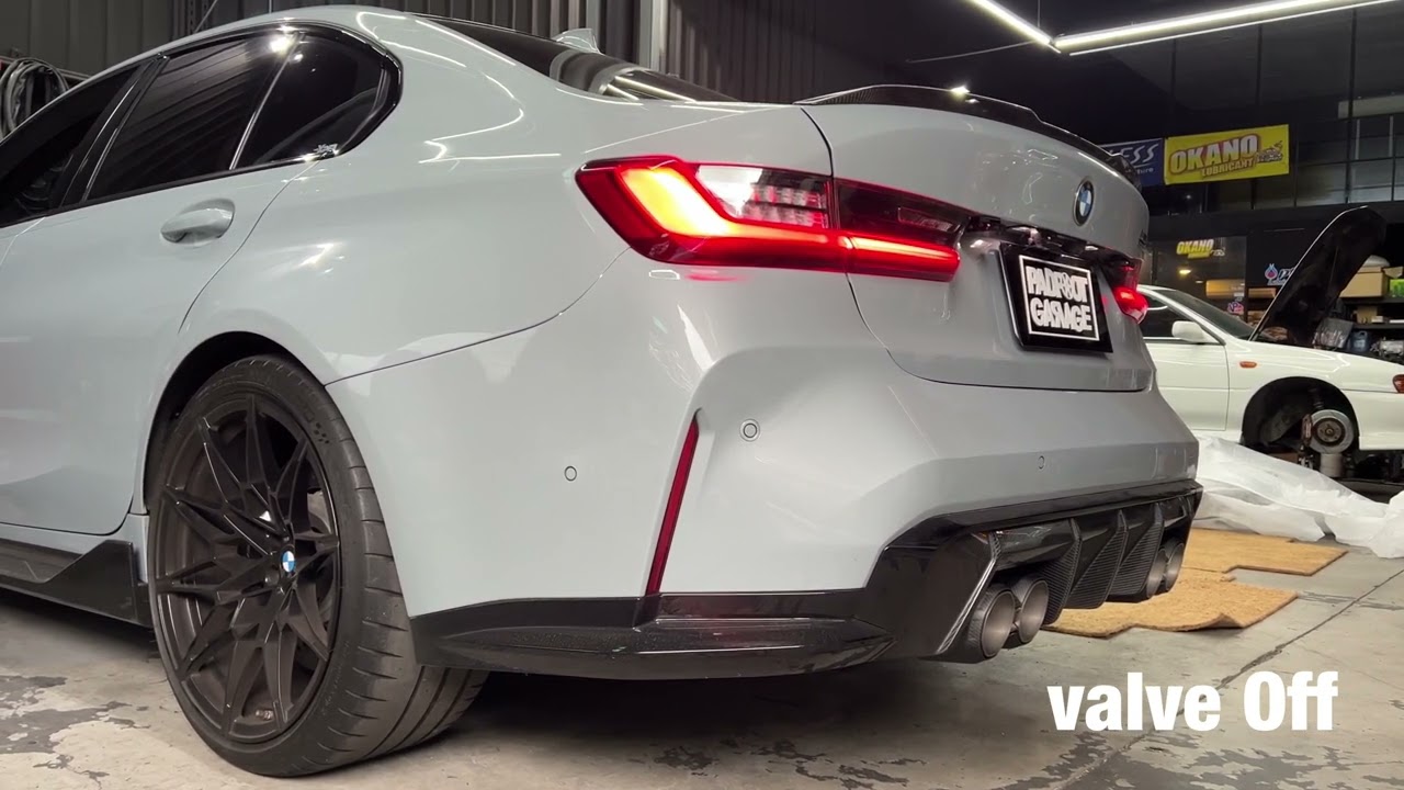 BMW G80 M3升級Akrapovic Evolution 中尾段鈦合金排氣管+Akrapovic碳纖維4出尾飾管 蠍子管
