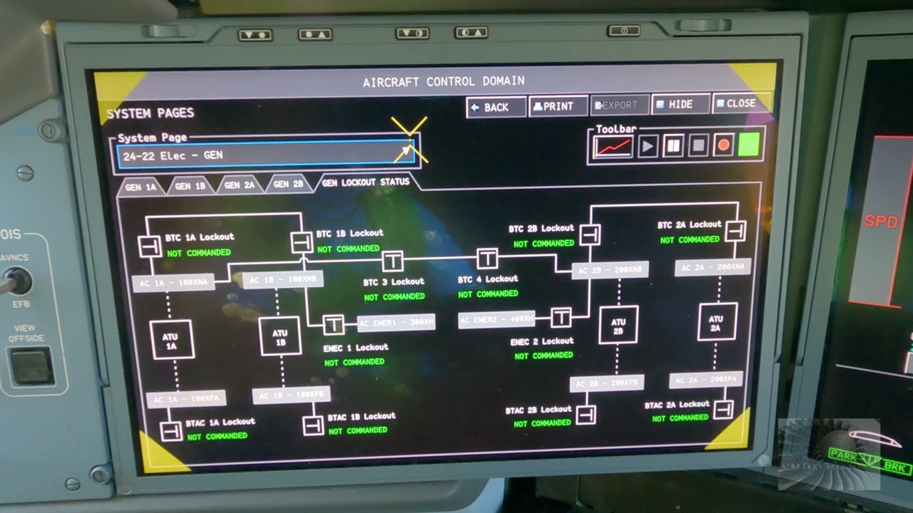 AIRBUS A350 ACMS SYSTEM PAGES ATA 24 ELECTRICAL POWER