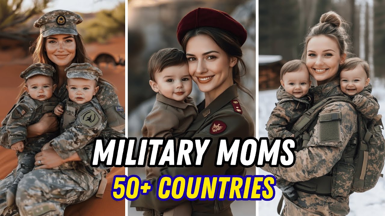 Heartwarming Mother Son Moments | Beautiful Military Moms|Reimagined by AI |56 Countries |Midjourney