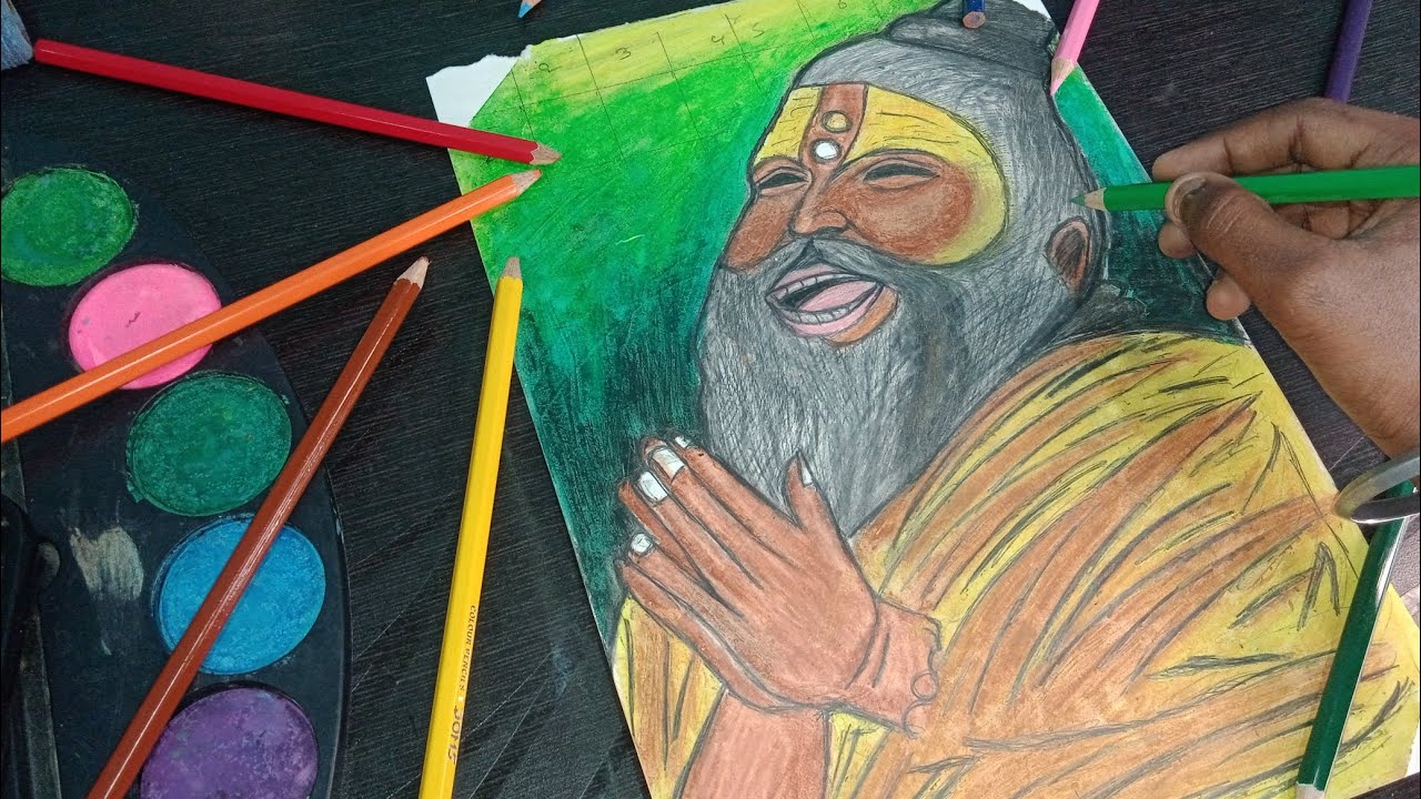 Premanand Ji Maharaj Drawing, 😍 Step By Step, Tutorial 