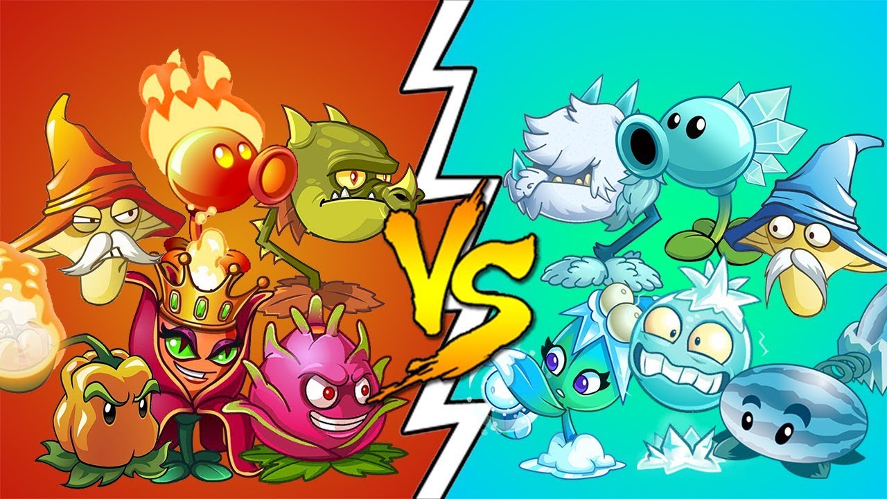 Plants Vs Zombies 2 Equipo Gélido Vs Equipo de Fuego (Versión China)