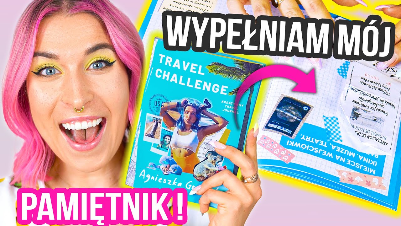 Wypełniam M&Oacute;J DZIENNIK PODR&Oacute;ŻY 📖 Travel Challenge! #agatravelchallenge | Agnieszka Grzelak Vlog
