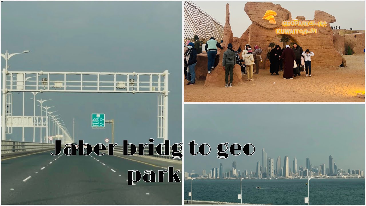 Road trip from Jaber bridge to geo park Kuwait part -1Travel vlog| Road trip 
