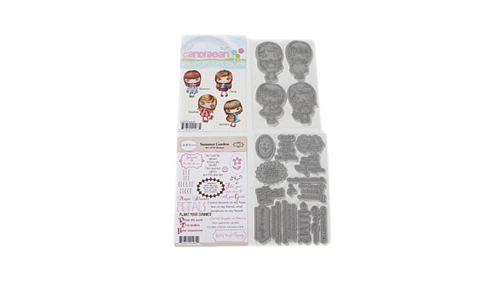 Little Darlings CandiBean Blossom Girls Rubber Stamps