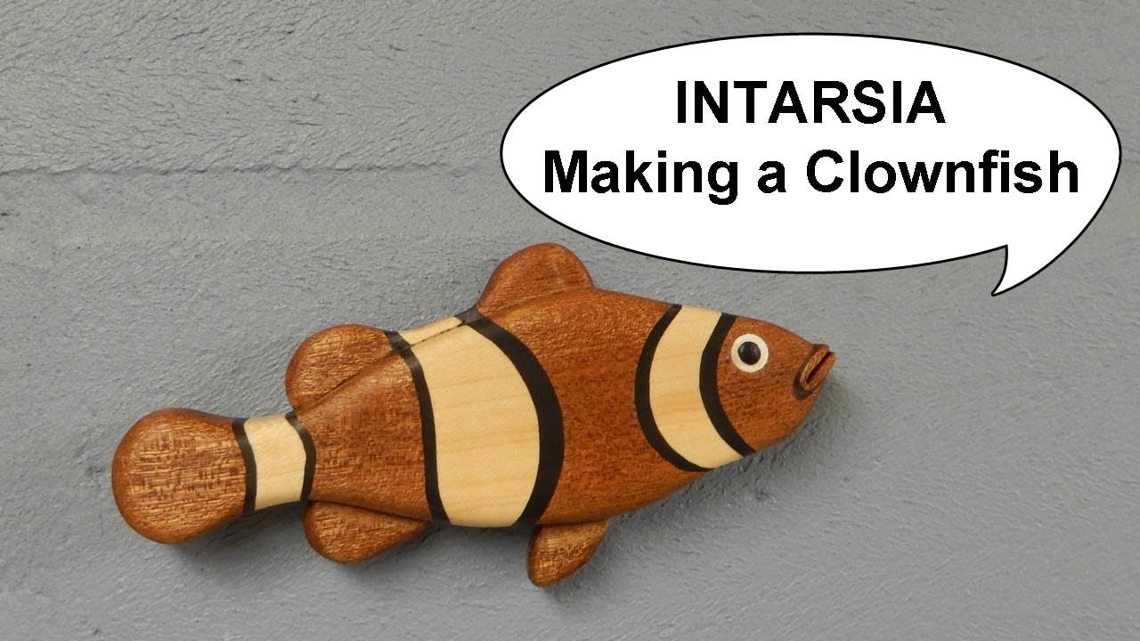 Making a Clownfish - Intarsia Scroll Saw Woodworking and Milliput