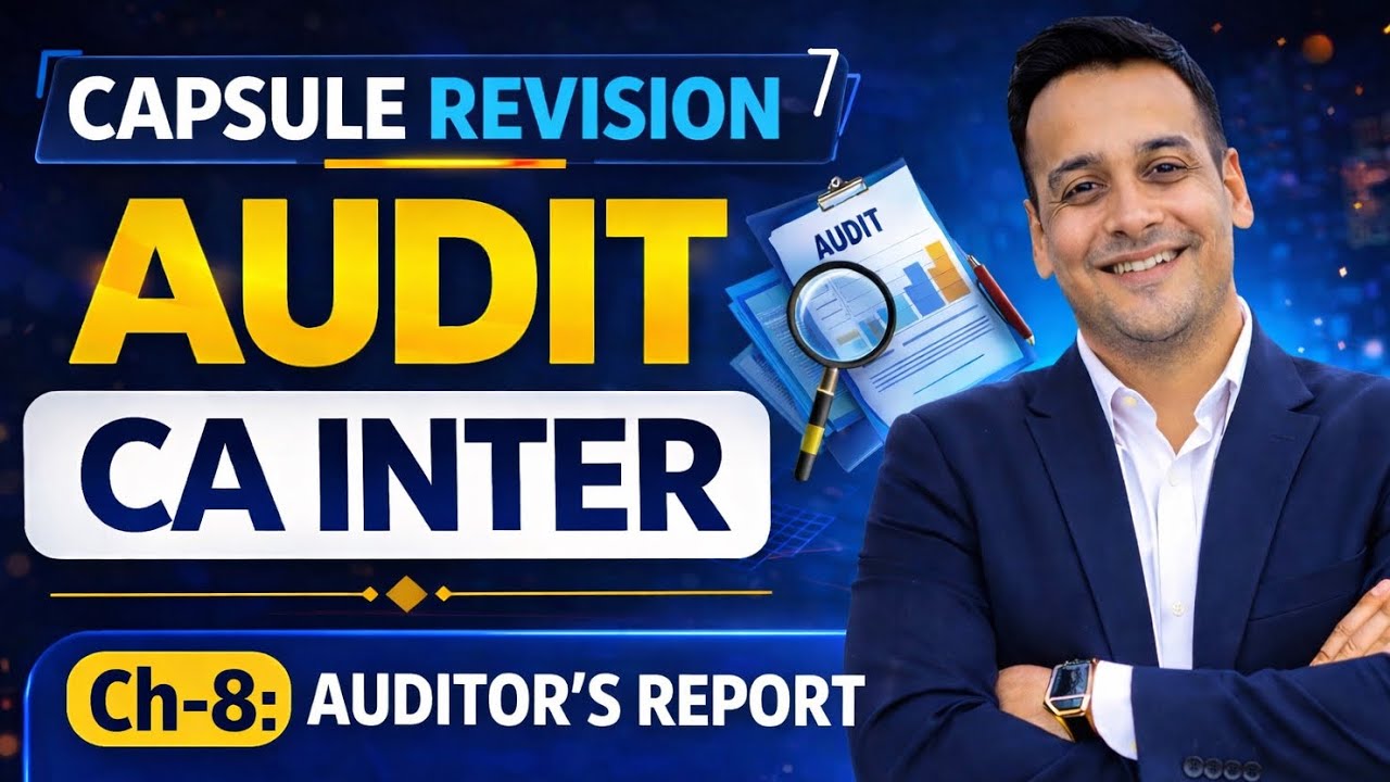 CH-8 AUDITOR'S REPORT |  Auditing & Ethics  | CA Inter | Capsule Revision