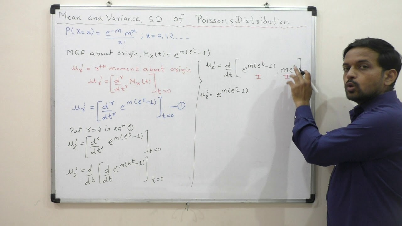 Mean and Variance of Poisson Distribution | MGF | Statistics | Gourav Manjrekar