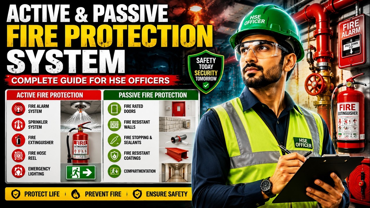 Passive and Active Fire Protection System in Hindi | Difference Between Active Fire & Passive Fire