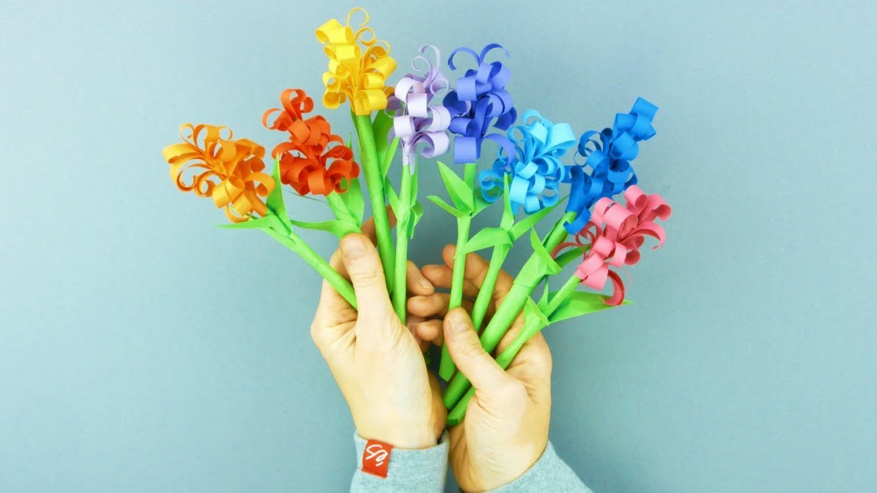 Blumen basteln - bunte Frühlingsdeko