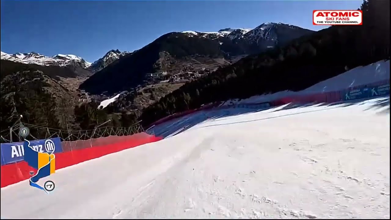 Grandvalira (Soldeu - AND) - the race course for men's Super-G through the eyes of the camera racer