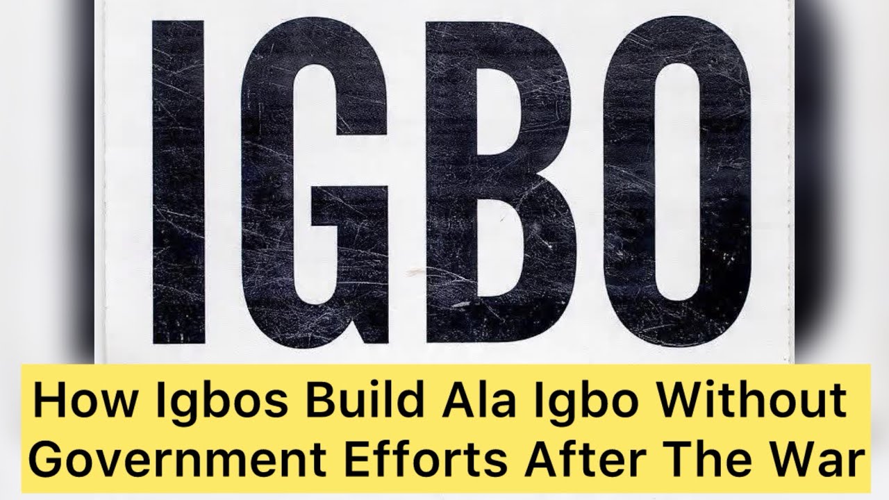 Collective Community Development Is The Bedrock Of The Igbo Society System Of Economic Growth 